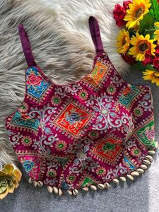 Vibrant Embroidered Ethnic Blouse