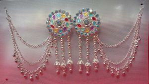 Exquisite Dangle Earrings with Multi-Color Stones