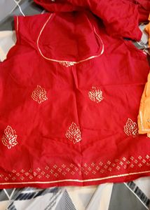 Combo of Two Kurti,kanchali +odhna set