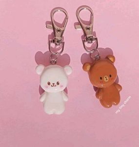 Milk &amp; Mocha Cute Bear Keychains (Set of 2)