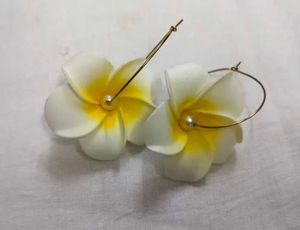 Flower Hoop Earrings
