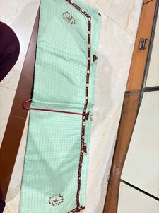 Light Green Saree One Time Used No Stains