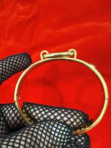 Elegant Gold &amp; Black Bangle Bracelet