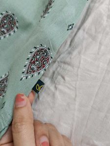 Avaasa Light Green Printed Kurta