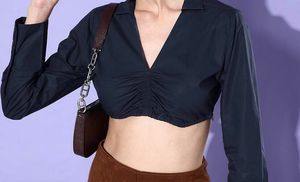 Shirt Style Crop Top