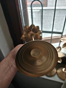 Golden Lotus Candle Holders (Set of 3)
