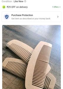 Wooden Hair Combs(rs 99per piece)