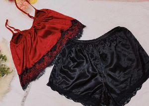 Satin Lace Pajama Set