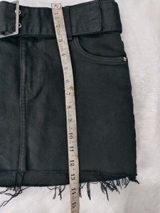Bershka (Black Belted Mini Skirt)