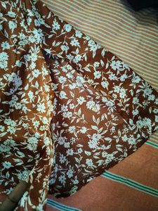 Boho orange Floral Off-Shoulder Maxi Dress