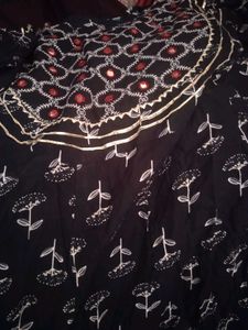 navy  blue anarkali