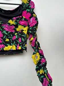 ZARA Floral Crop Top