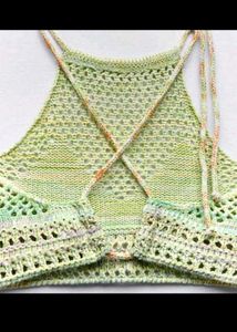 Crochet Halter Neck Crop Top