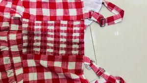 Red Gingham Crop Top &amp; Palazzo Set