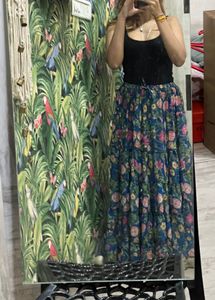 Floral Print Maxi Skirt