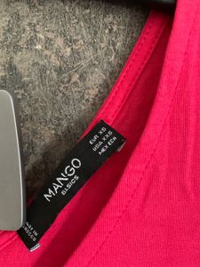 Mango V-Neck Cap Sleeve Top