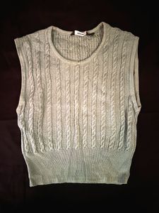 NUON Knit Cable Academia Sleeveless Top