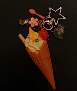 Cute Aesthetic Ice Cream Keychain🍀🍦✨️