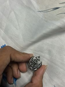 Men's Silver Tone Skull Axe Ring