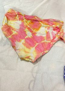 tie dye pink orange briefs and panty