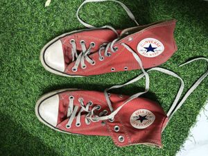 Red Converse High-Top Sneakers