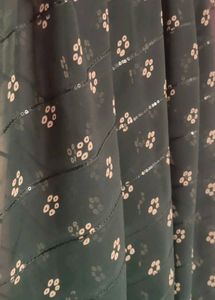 Elegant  Bandhani Sequins Green Blouse Piece