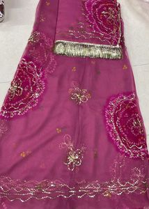 Stunning Pink Rajputi Poshak material