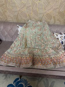 Embroidered Silk Blouse with Lahnga suits in festi