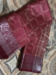 Banarasi Style Jacquard Saree with zari weaving.
