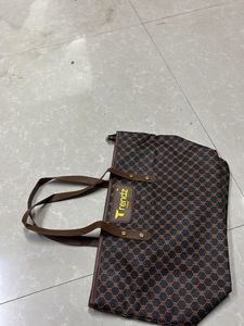 Stylish Brown Monogram Tote Bag