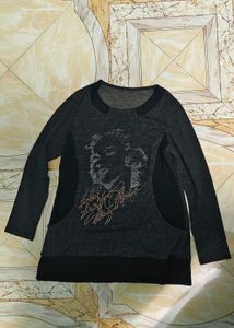 Graphic Print Long Sleeve Top