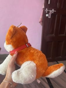 Cute Plush Dog Toy with Bell Collar