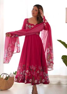 Beautiful Floral Anarkali Kurta Set