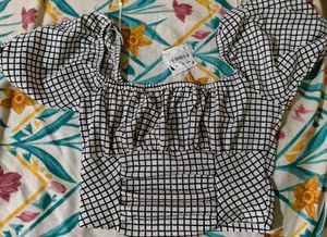 Checkered Crop Top