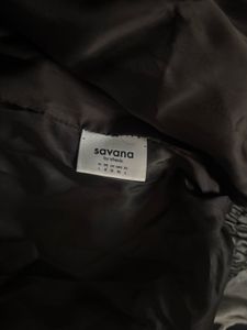 Savana Black Faux Leather Bomber Jacket