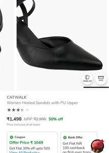 Chic Black Heeled Sandals
