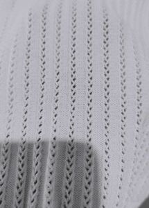White Mesh Sleeve Knit Top