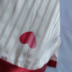 Satin Heart Print Pajama Shorts 💝