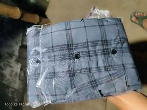 Men's Grey Plaid Button-Down Shirt