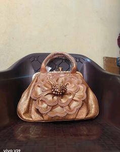 Elegant Flower Embellished Handbag