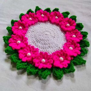 Handmade Crochet Flower Coaster