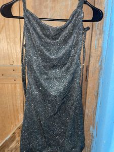 Sparkly Black Mini Dress