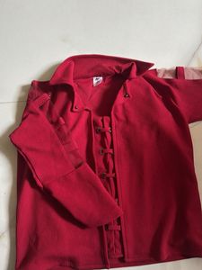 Red Corset Style Crop Top