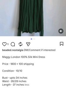 Maggy London 100% Silk Halter Neck Mini dress