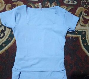 Light Blue Ruched Maxi Dress