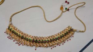 Elegant Kundan & Pearl Choker Necklace