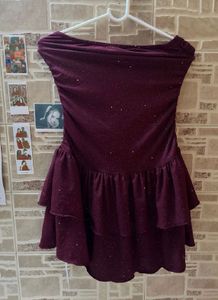 Sparkly Tiered Mini Dress