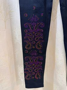Stylish Black Leggings with Embellishments