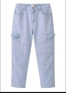 Light Wash Cargo Jeans