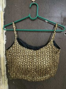 Designer Black & Gold Brocade Blouse
